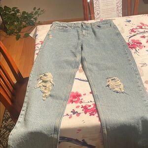 Light Blue Distressed Women's Jeans